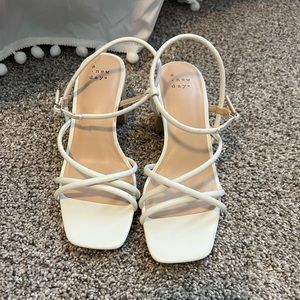 A New Day Off White Heeled Sandals